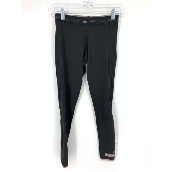 Adidas Leggings By Stella McCartney Women's Sz XS Mid Rise High Rise Black Pink - Picture 1 of 5
